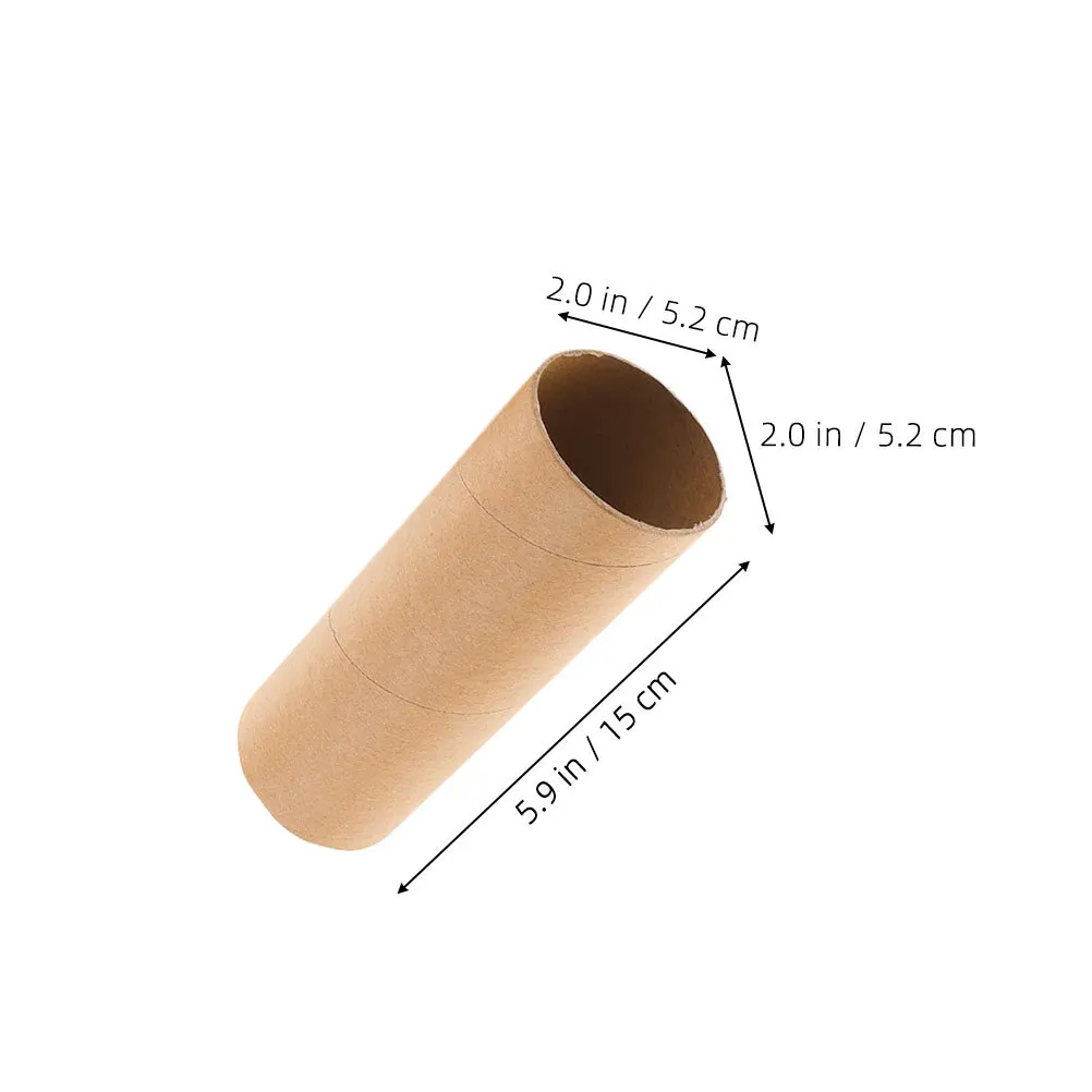 20 Buah Tabung Karton Gulungan Kertas Kraft 15Cm DIY untuk Kerajinan Silinder Kertas Kosong untuk Penyimpanan Gambar