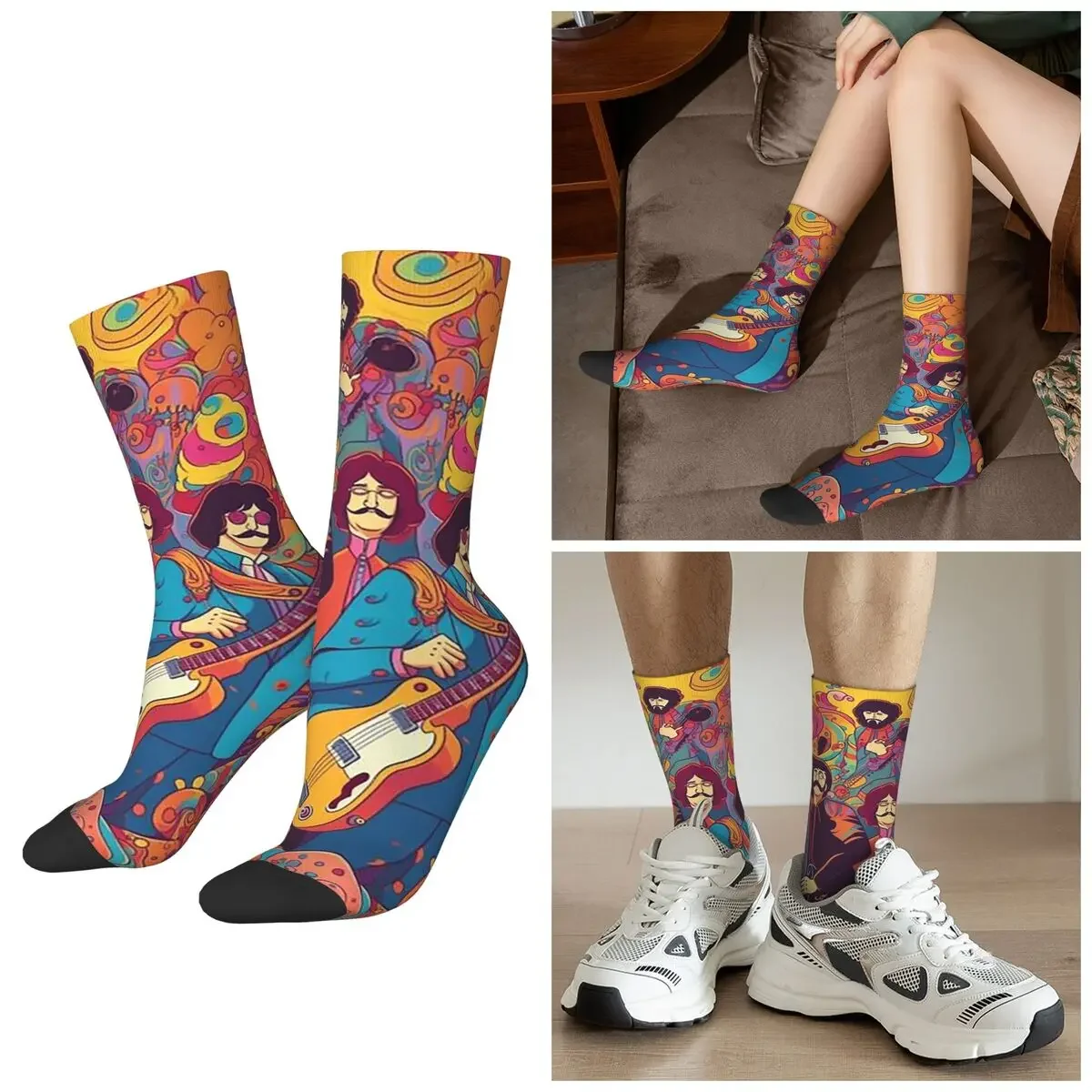 

Носки All Seasons Beatle Submarine, спортивные носки средней длины в стиле Харадзюку, носки в стиле хип-хоп для мужчин и женщин, подарки на день Святого Валентина