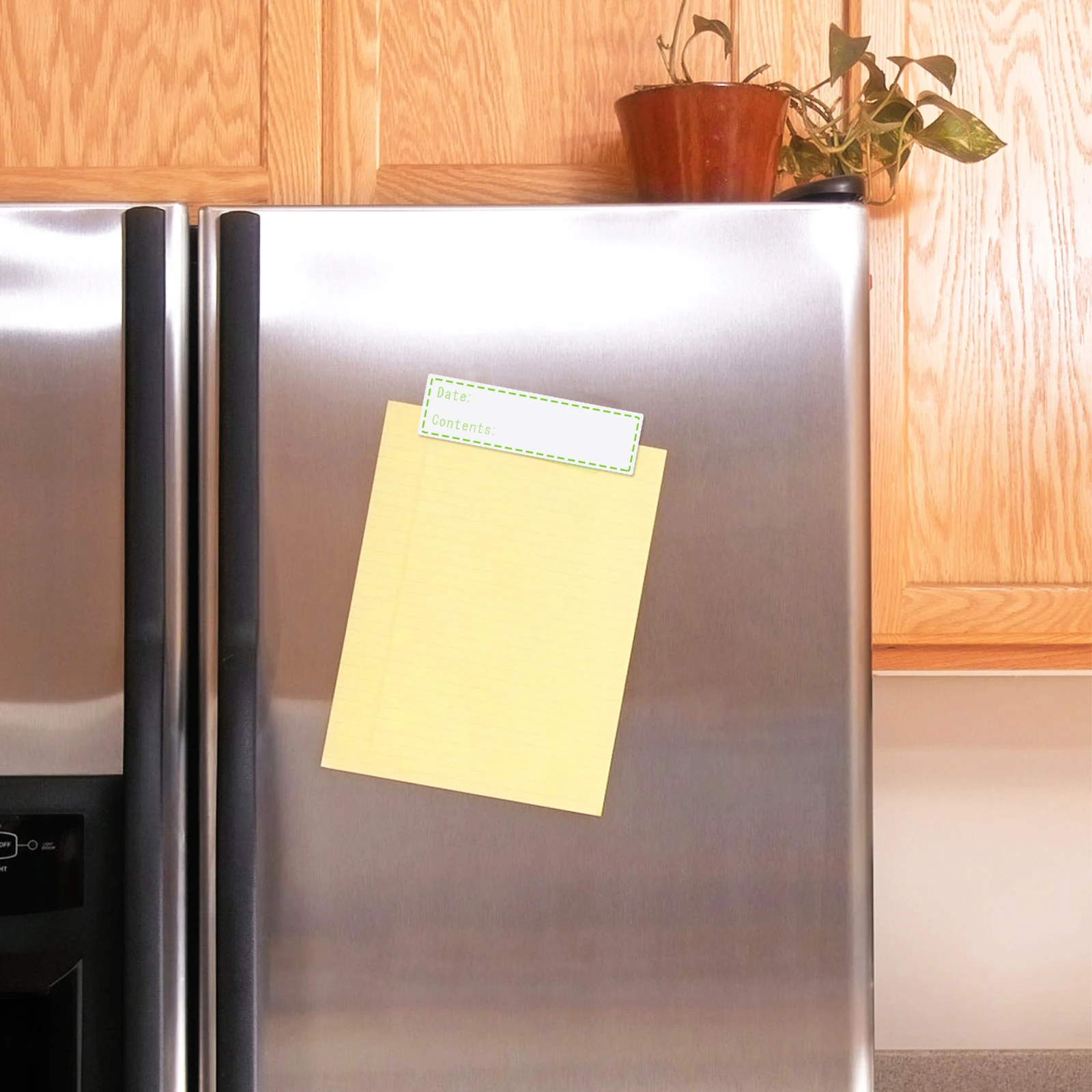 

Red Food Storage Labels Glassine Paper Content Date Marker Fridge Kitchen Stickers Waterproof Cold Resistant Long Use