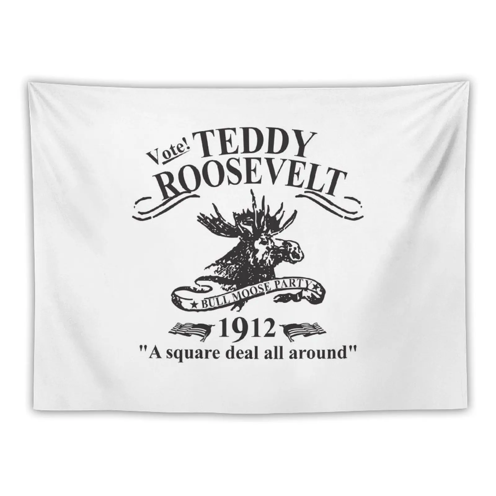 Teddy Roosevelt Bull Moose Party Tapestry Room Decor Cute Decorative Paintings Tapestry