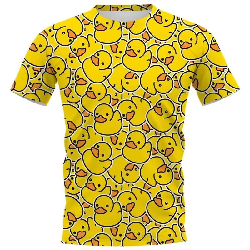 Newest Summer Men Clothes 3d Printed Funny Duck Men Casual Oversized Short Sleeve T Shirt Men Clothing Men Top Tees T Shirts