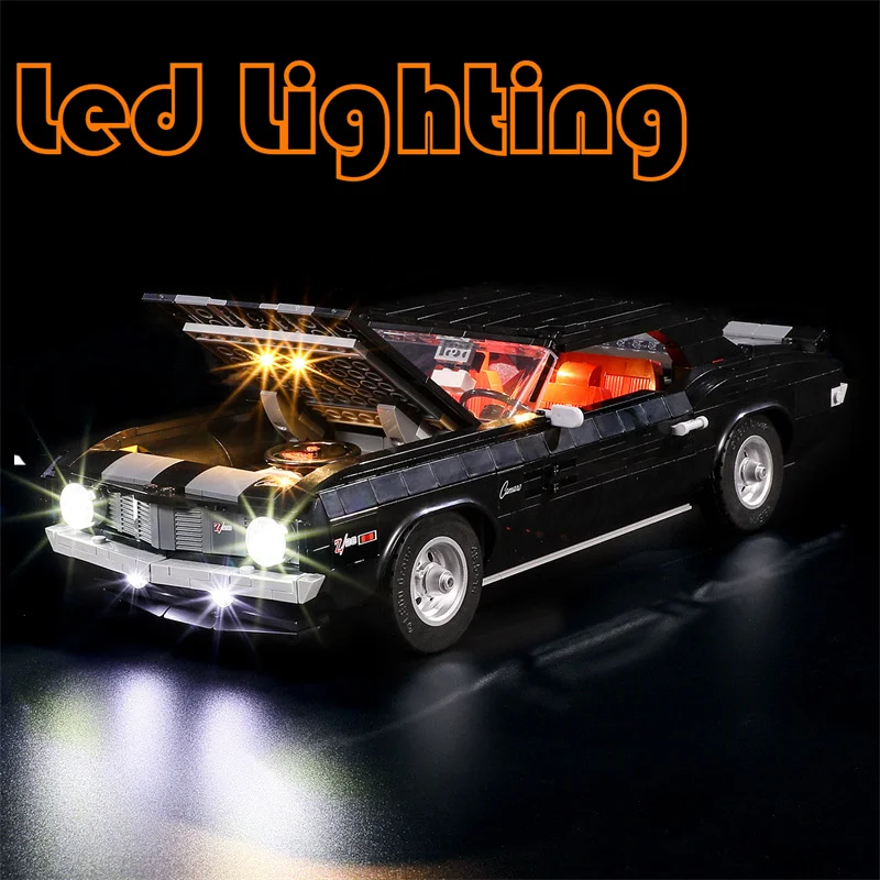 Lighting Set For Technic Car 10304 Chevrolet Camaro Z/28 1969 Sports Racing Car Model Not Include Building Block(Only Led Light)