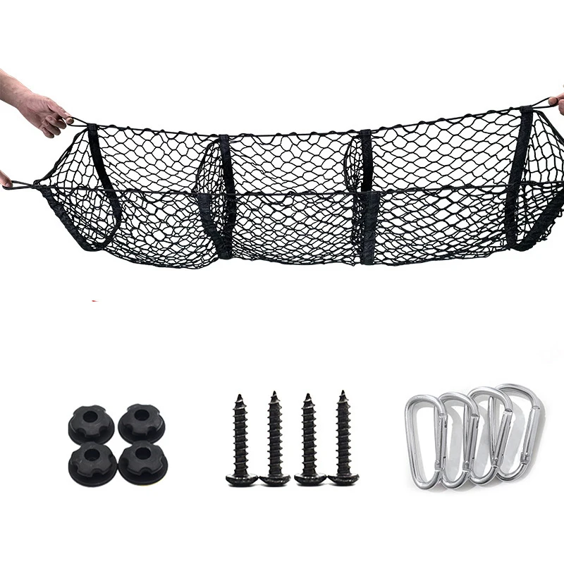 Cargo Net Trunk Bed Organizer Mesh Storage Net Truck Accessories Bed Grocery Holder for SUV Car Toyota Pickup Truck Bed