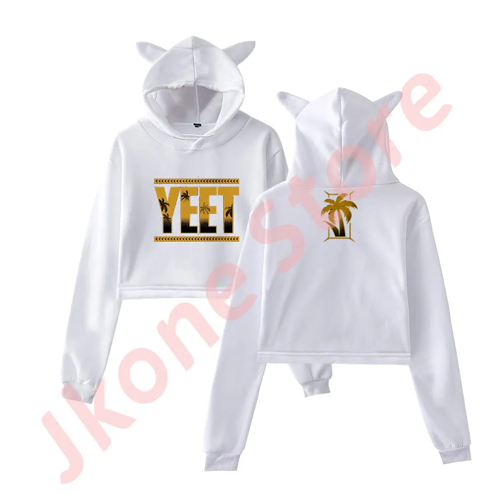 Jey Uso Golden Yeet Merch Pullover Female Cat Ears Hoodie Long Sleeve Top Women's Clothes