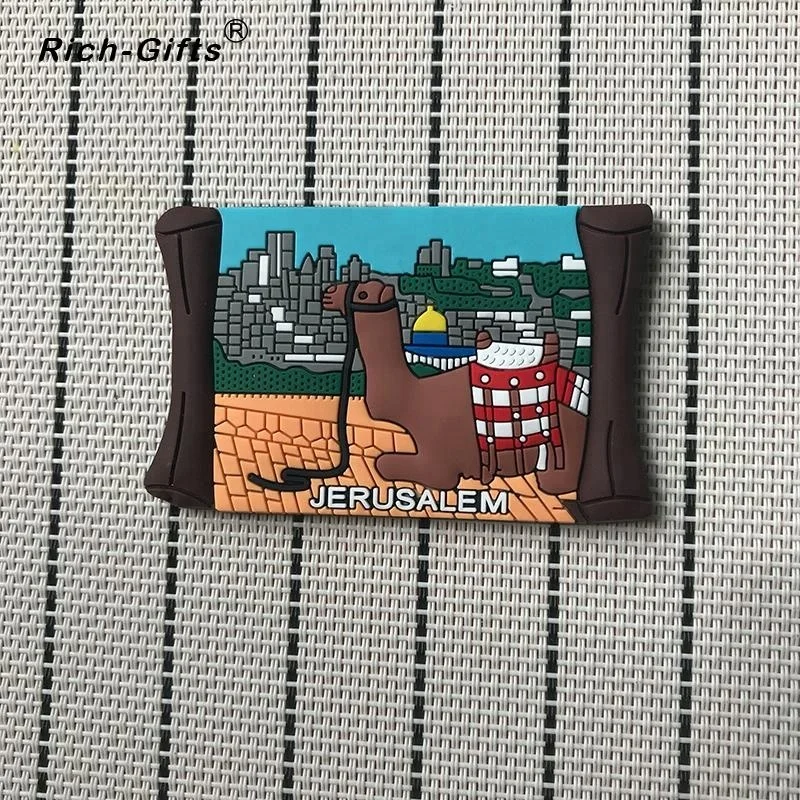 PVC Travel Souvenir for Jerusalem, Personalized Tourist Souvenir, Fridge Magnet for Jerusalem