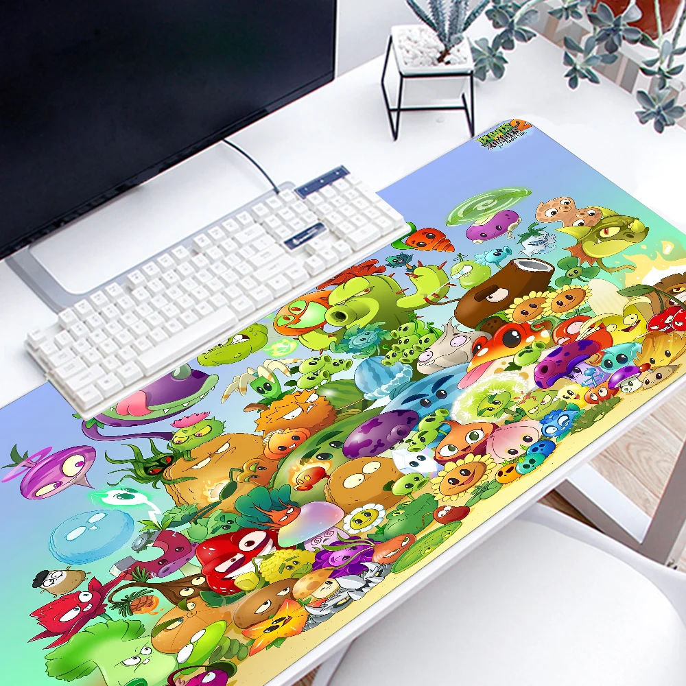 Game P-PLANTS VS Z-ZOMBIES Mousepad Large Gaming Mouse Pad LockEdge Thickened Computer Keyboard Table Desk Mat