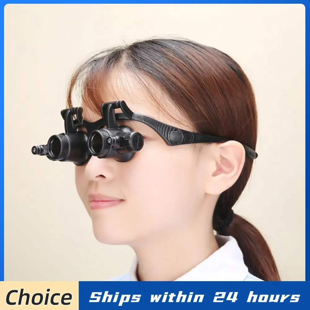 

Светодиодные увеличительные очки-лупа на голову для чтения и ремонта