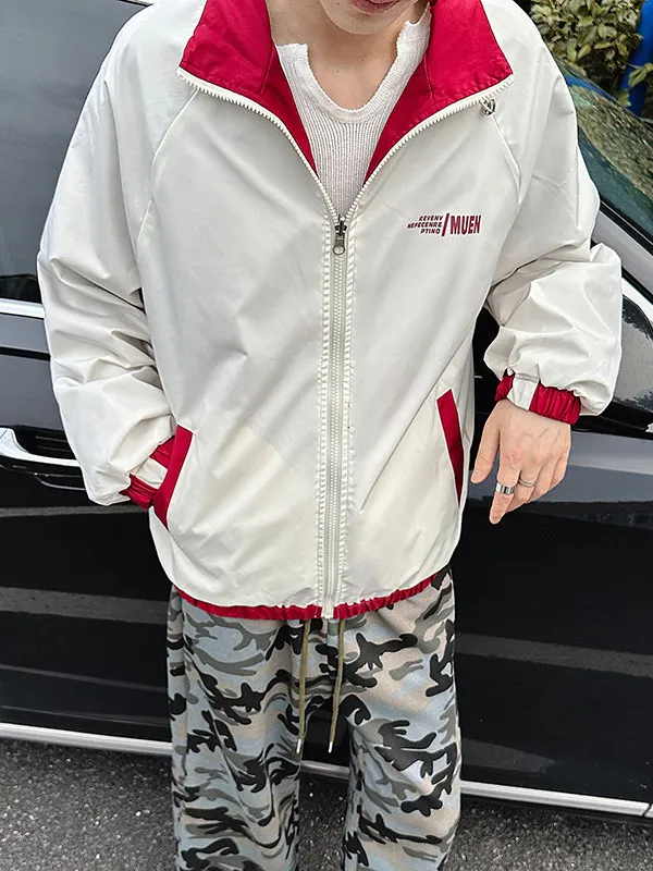 

Двусторонняя одежда, мужская повседневная ветрозащитная куртка Sli, молодежная подставка из полиэфирного волокна, уличная мода, весна-осень