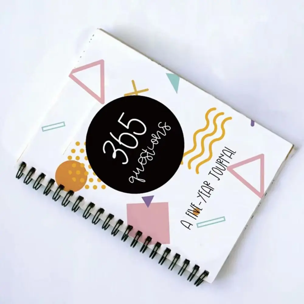 365 Questions Five-Year Daily Notebook ADHD Helper Self-Discovery Schedules Notebooks 365 Conversation Starters Waterproof Cover