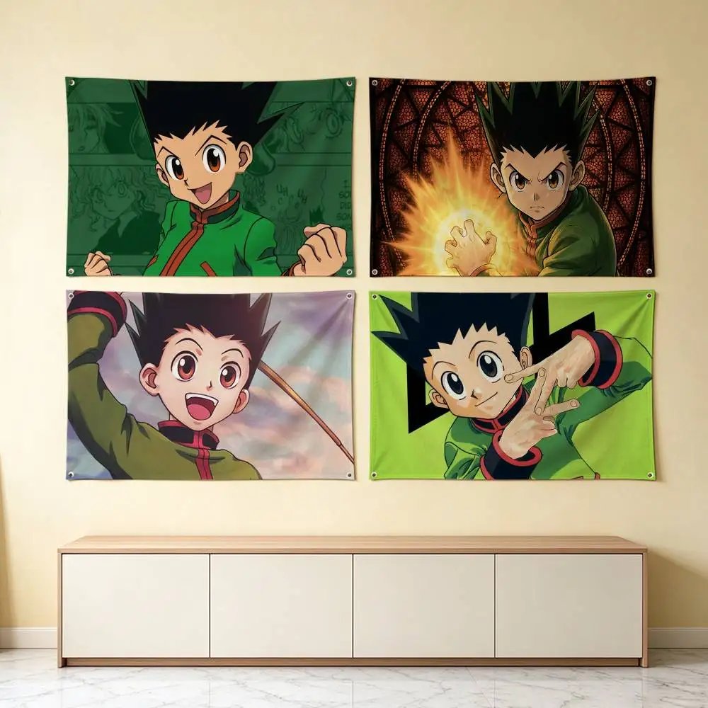 Hunter × Hunter Gon F-Freecss  Flags for Bedrooms Home Decor Items Outdoor Decors Garage Decoration Flaga