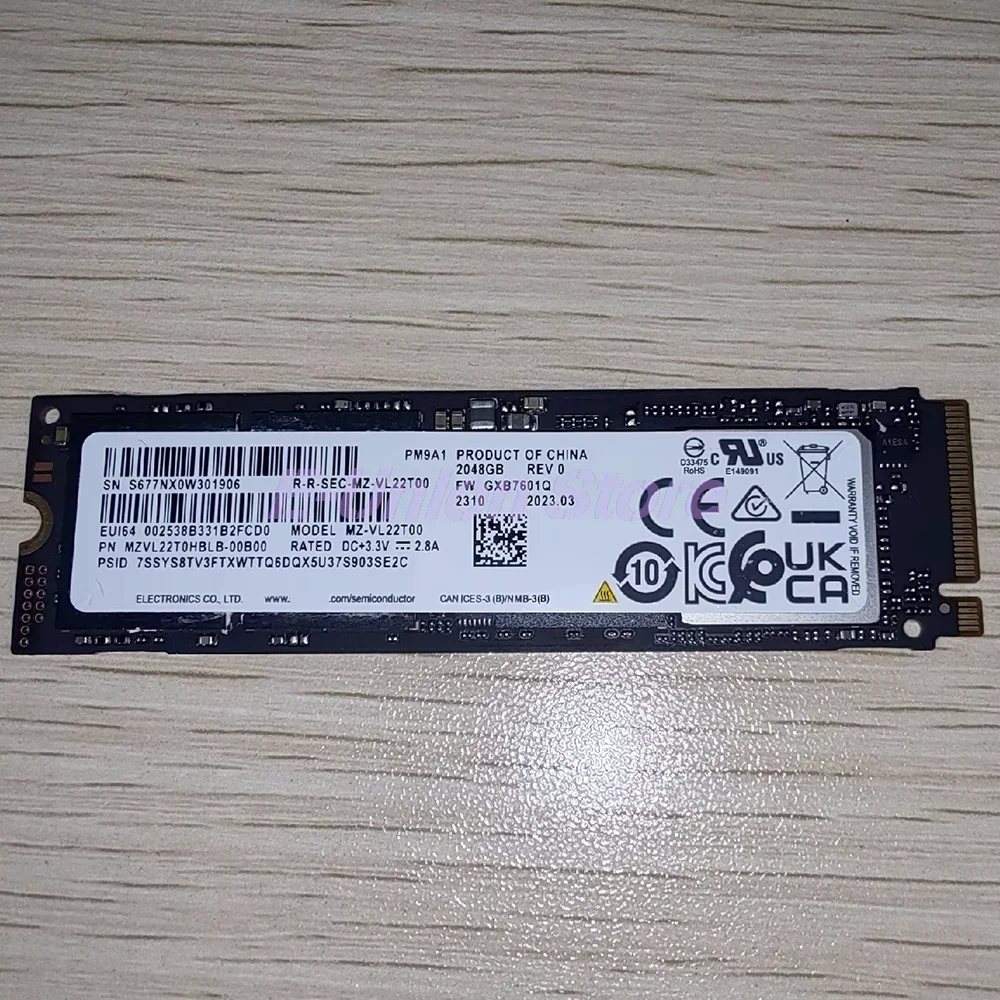 

PM9A1 для нового твердотельного накопителя Samsung MZVL22T0HBLB-00B00 2T M2 NVME SSD