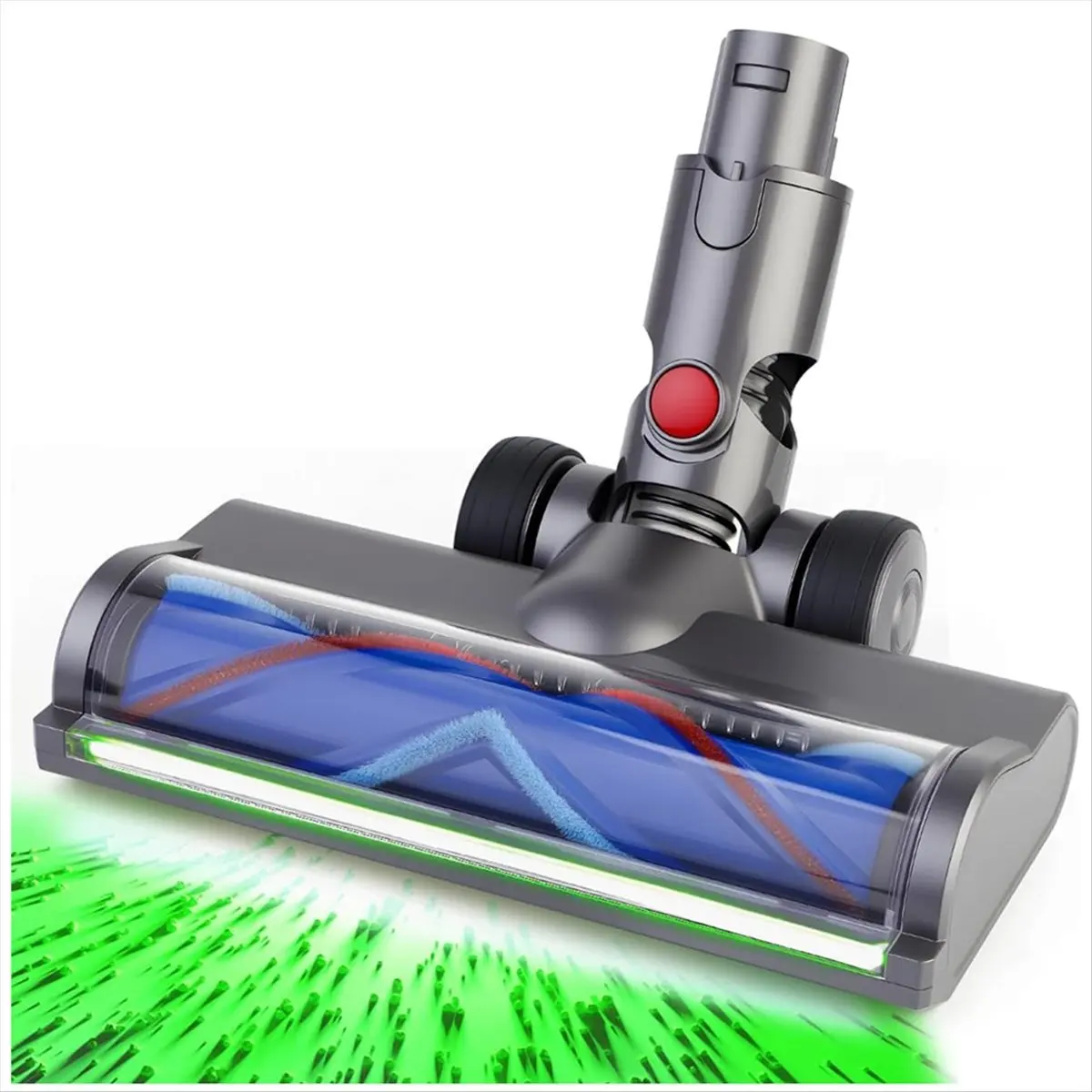 AS62 Dust Detection Replacement Brush Head for Dyson V6 DC58 DC59 DC61 DC62 DC74 - LED Green Light Floor & Carpet Attachment