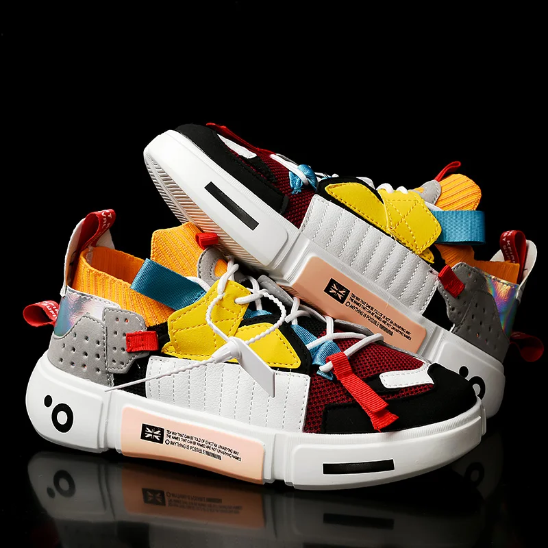 

Мужская обувь 2024, новая весенне-осенняя спортивная обувь, прочные и легкие кроссовки, дышащие для подростков, средний шт.