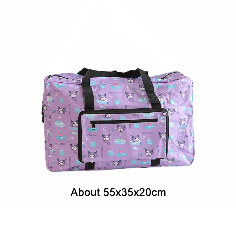 Anime Sanrioed Cinnamoroll Kuromi Hello Kitty My Melody Cute Cartoon Hangable Suitcase Duffel Bag Folding Organizer bag Gift