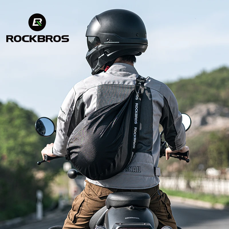 ROCKBROS Motorcycle Helmet Backpack Large Capacity Travel Bags Reflective Female Men Motorcycle Rider Helmet Bags Accessories