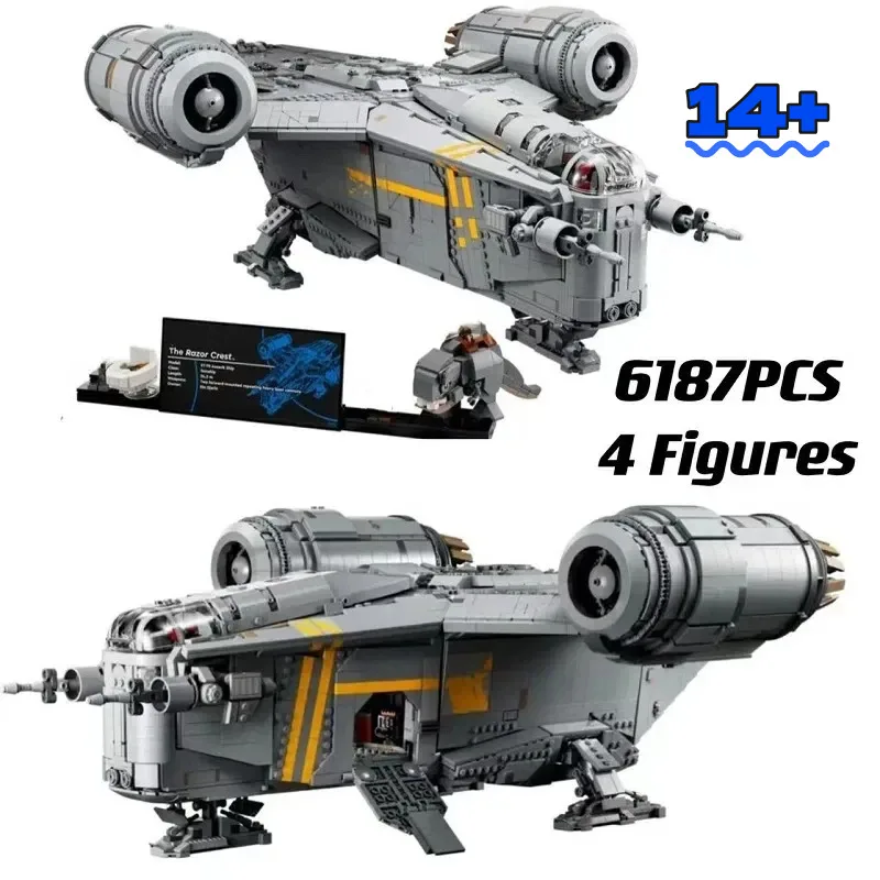 

Набор конструктора Disney Creation 75331 Mandalorian The Razor Crest, 6187 деталей, UCS, подарки для детей на вечеринку, подарки на Рождество