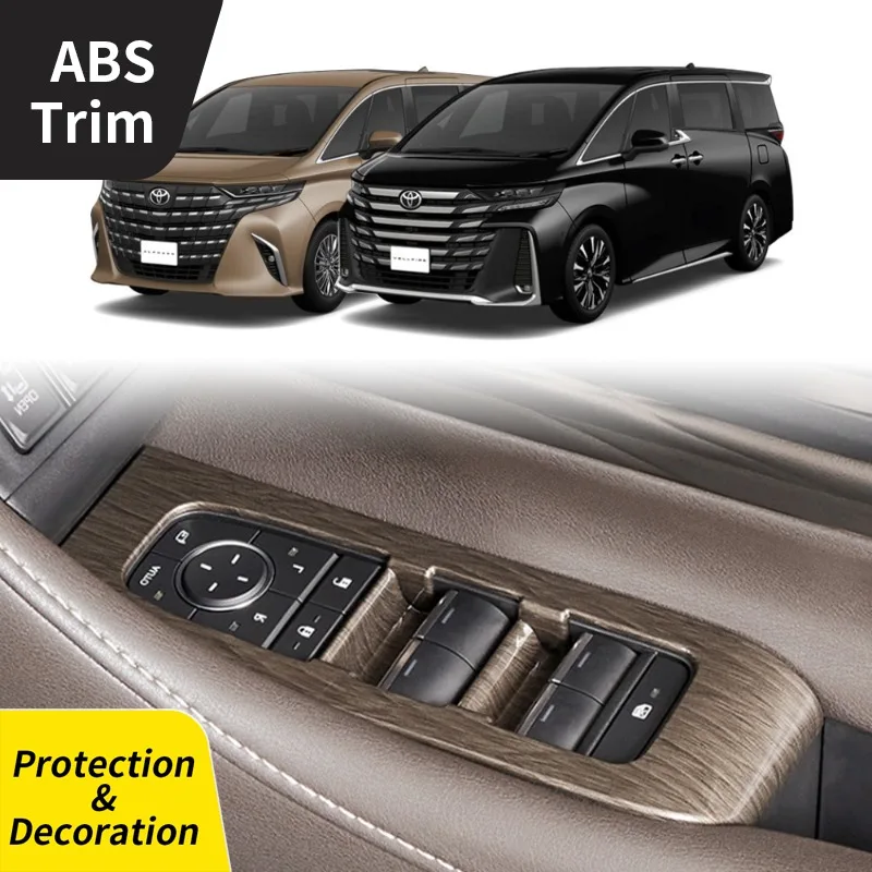 

For Toyota 2023 ALPHARD / VELLFIRE 40 Series Modification Front Door Glass Switch Panel ABS Right-hand Drive Vehicle Accessories