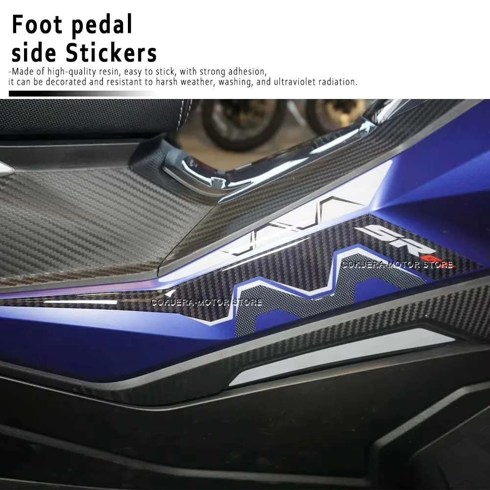 For SR GT 125 sr gt 125 Motorcycle foot pedal side protection decorative stickers motorcycle accessories