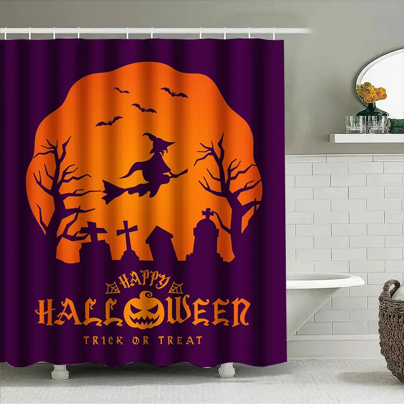

1PCHэллоуин летучая мышь занавеска для душа жуткий готический декор занавеска «Кошелек или жизнь» для ванной комнаты детская комната
