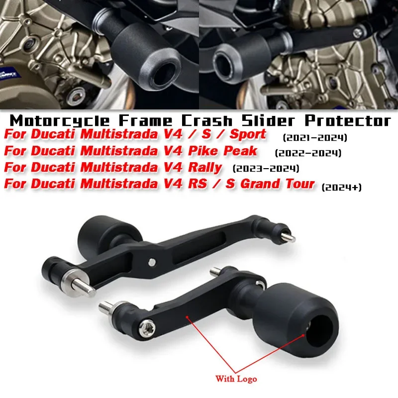 

For Ducati Multistrada V4 S / Sport / Really 2021-2024 Motorcycle Frame Crash Slider Protector Pads Anti-falling Protection Pads