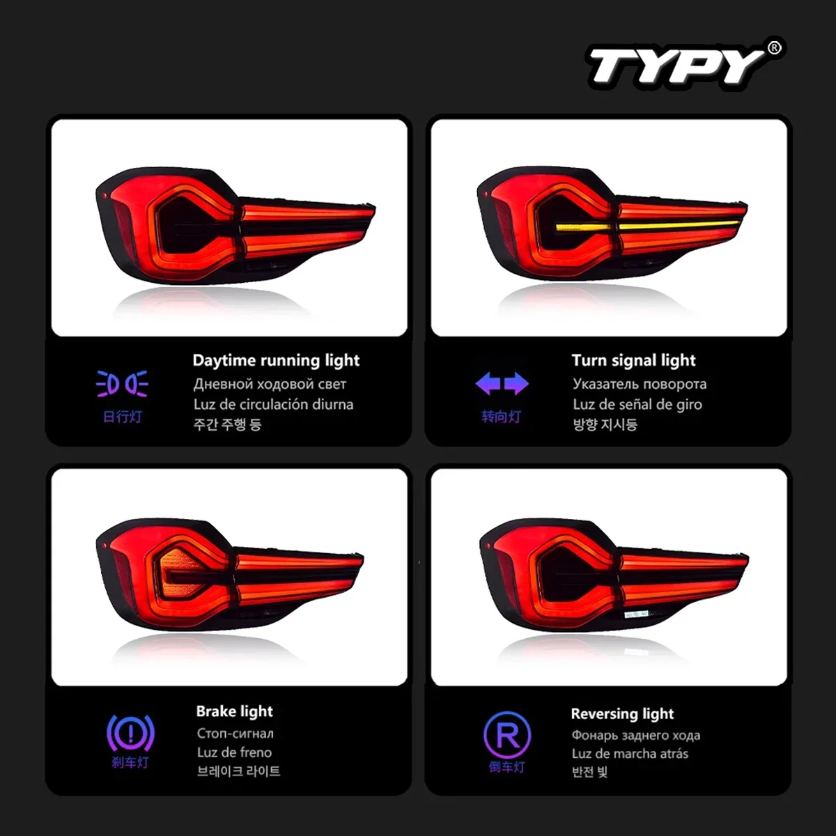 

TYPY Новый светодиодный задний фонарь, обновленный, модифицированный для BMW X3 G01 G08, задние фонари 2018-2022, динамический сигнальный задний фонарь, автоаксессуары