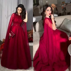 Lena Claret Elegant Evening Dresses 2024 Luxury Shiny Elegant Party Dress Es Special Occasion Dresses for Formal Occasions Shawl