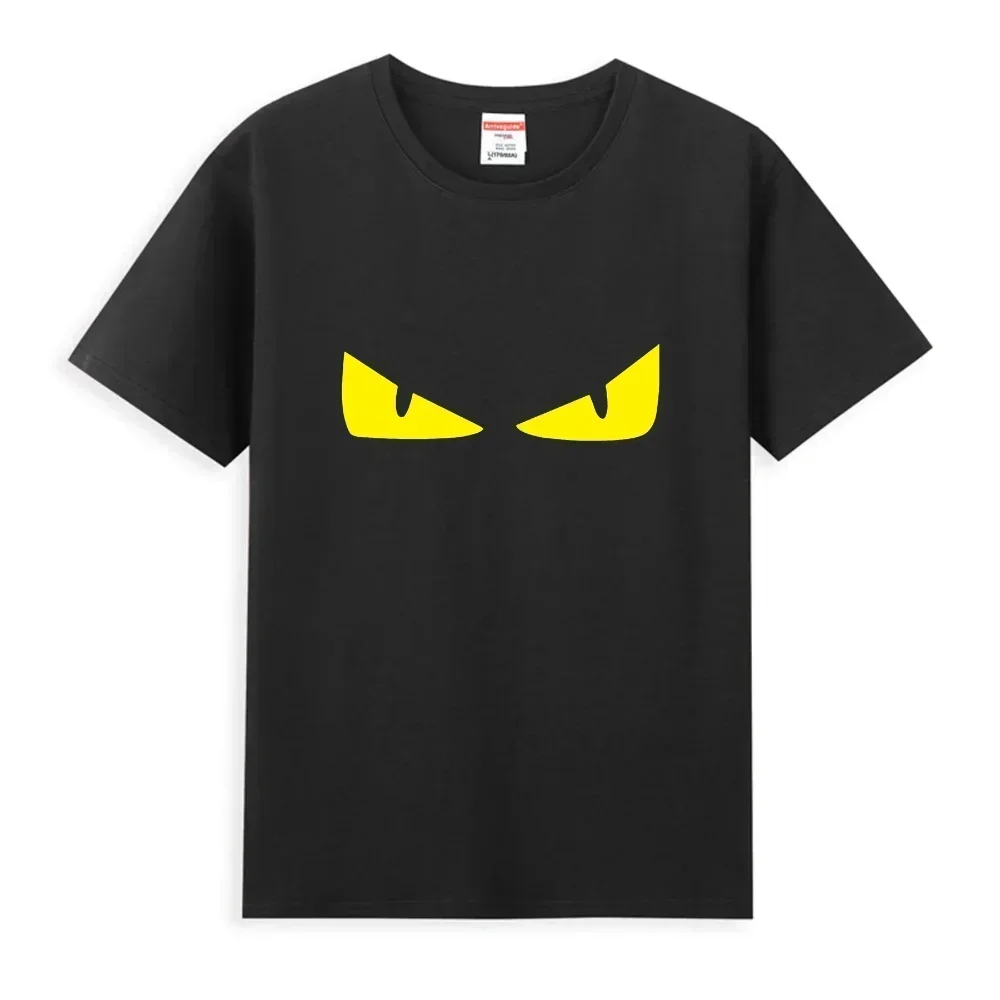 

2024 Men T Shirt Casual Monster Yellow Eyes Luxury T-shirt Graphic Oversized Breathable Comfortable Streetwear S-3XL