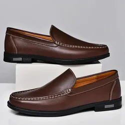 Genuine Leather Men's Shoes Classics Business Dress Shoes Moccasins Slip on Loafers Driving Shoes for Men Casual Shoe Big SIze48