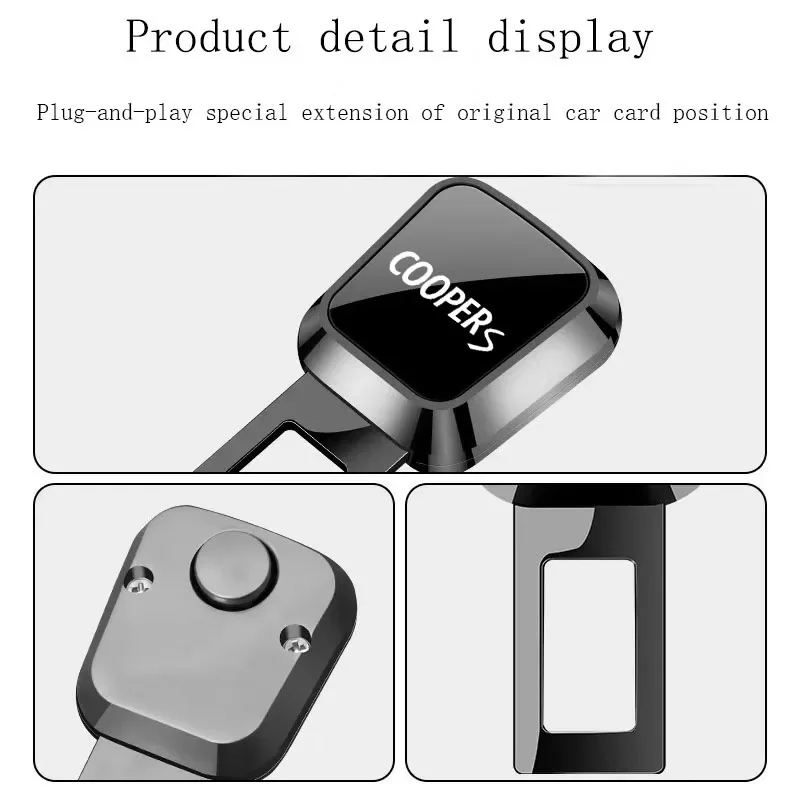 ل Mini Coopers R56 R50 R51 مع ملحقات الشعار حزام أمان السيارة تمديد المكونات مشبك حزام الأمان كليب قابل للتعديل موسع