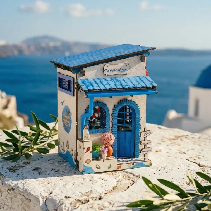 3D Wooden Puzzle Model Hand Assembled Sea Cabin Corner Creative DIY Kit Unique Birthday Gift for Adults and Kids Educational