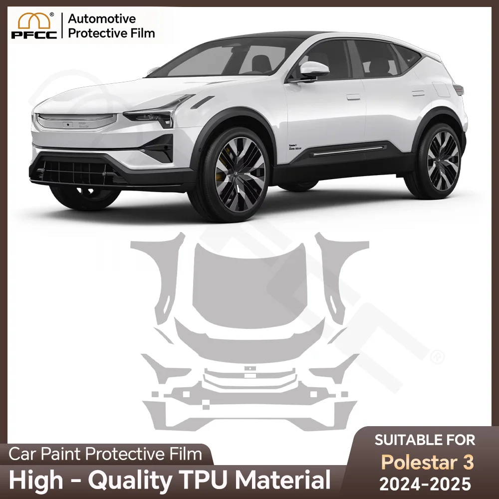 

For Polestar 3 2024 2025 Pre-cut PPF Bra 9Mil TPU Paint Protection Film Car Body Bumper Anti-Scratch Clear Kit Resistant Cover