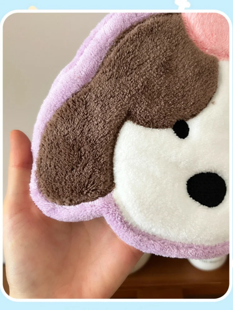 Weiches und Niedliches Welpen-Handtuch zum Aufhängen, Saugfähiges Schnelltrocknendes Handtuch, Süßes Cartoon-Design für Haushalt, Küche und Bad – Detail 6
