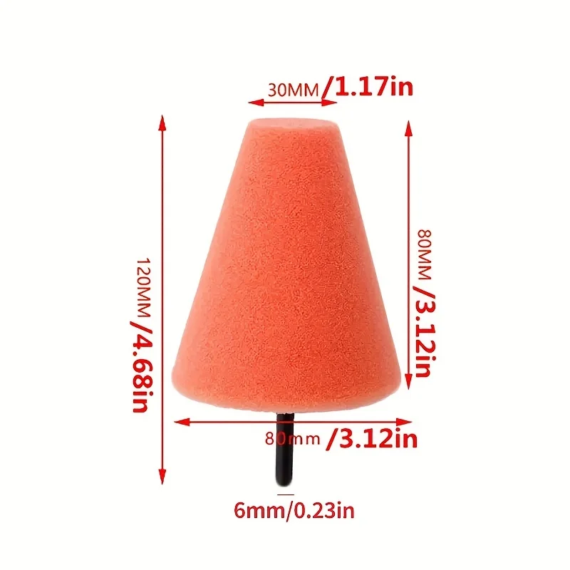 Car Hub Beauty Details Scratches Polishing Conical Sponge