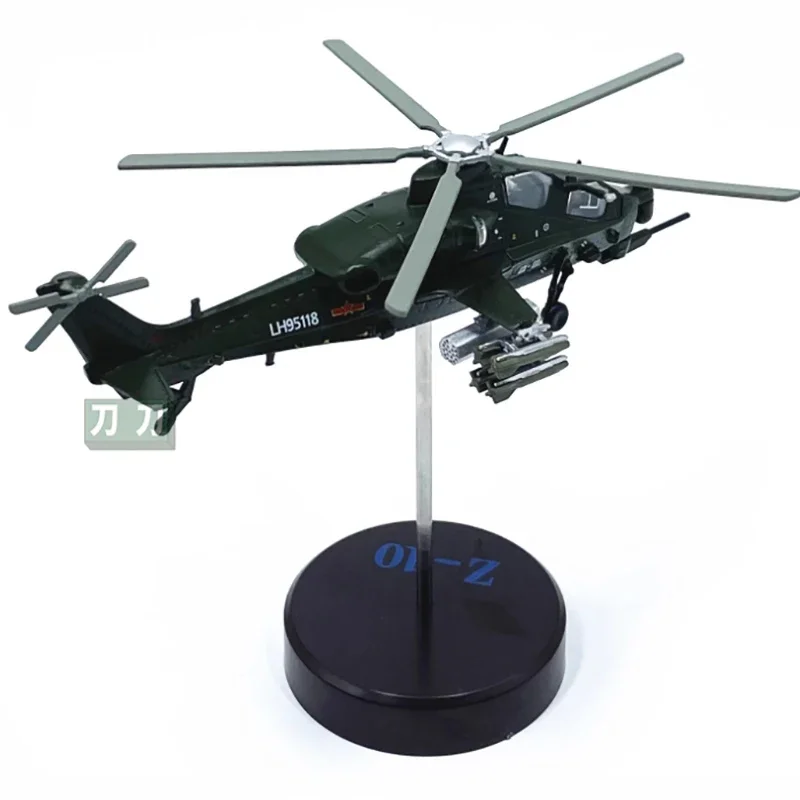 Diecast 1:100 Scale Z-10 helicopter Alloy finished aircraft simulation model Static decoration Souvenir gifts for adult boy