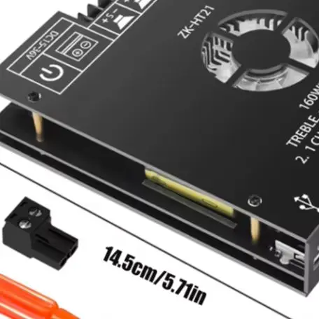 ZK-HT21 Digital Amplifier Module with Subwoofer TDA7498E Stereo Power Amplifier Module DC15-36V 160WX2+220W Bluetooth-Compatible