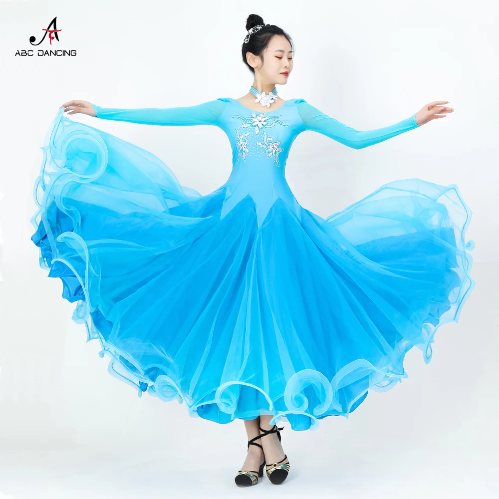 Waltz Dance Suit Dress For Prom Girls Clothes 2024 Modern Stand Ballroom Womens Line Stage Evening Costume Jazz Urban Customized