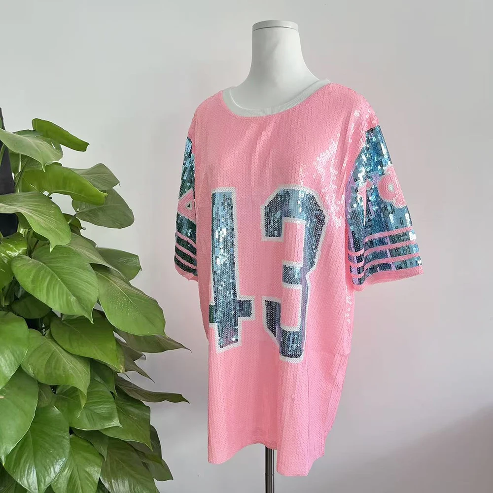 Gamma Phi Delta Women's Association Organizing Club Party Greek Number 43 Pink T-shirt - view 5
