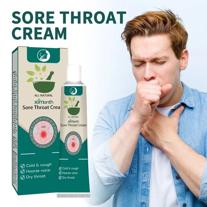 Sore Throat Ointment Relieve Chronic Pharyngitis Throat Pain Itching Swelling Relief Anti Inflammation Treat Cough Asthma Cream