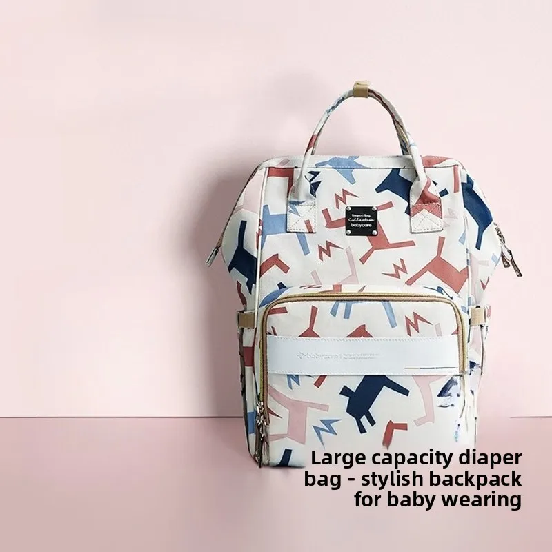 Large Capacity Baby Travel Backpack Lightweight Water Repellent Fabric Pink Carry Bag Durable Buckles Daily Outing 엄마 가방