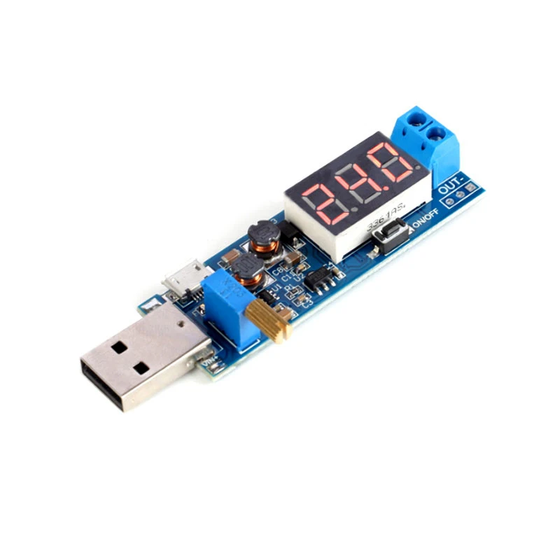 Stlxy DC-DC 5V to 3.5V / 12V USB Step UP / Down Power Supply Module Adjustable Boost Buck Converter Out DC 1.2V-24V