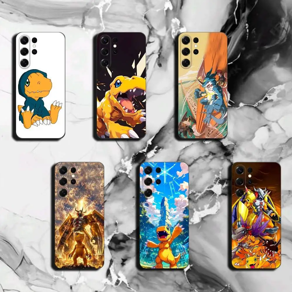 D-Digimon Cartoon Phone Case for Samsung Galaxy S26 Ultra S22 Plus S21 FE Cover S21 23 24 25 Ultra