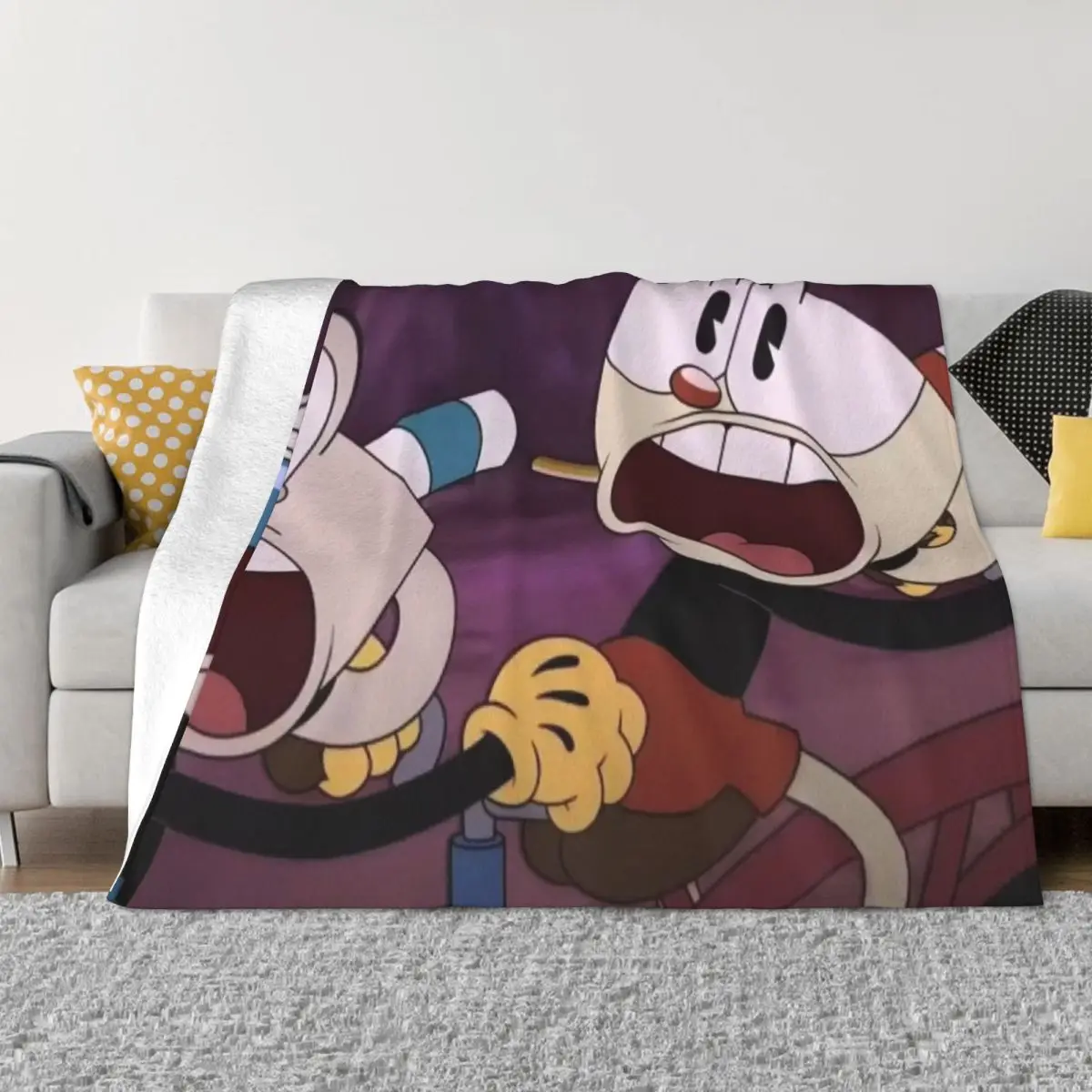 

Cuphead Game 000419 Домашние одеяла для домашних животных Пледы и пледы Зимнее теплое одеяло Пледы