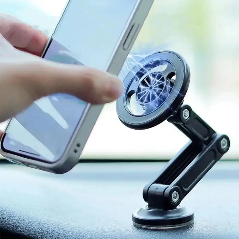 

Strong Magnetic Car Phone Holder 360° Rotate For Magsafe Foldable Phone Stand Air Vent Magnet Mount Mobile Stand For IPhone 1415