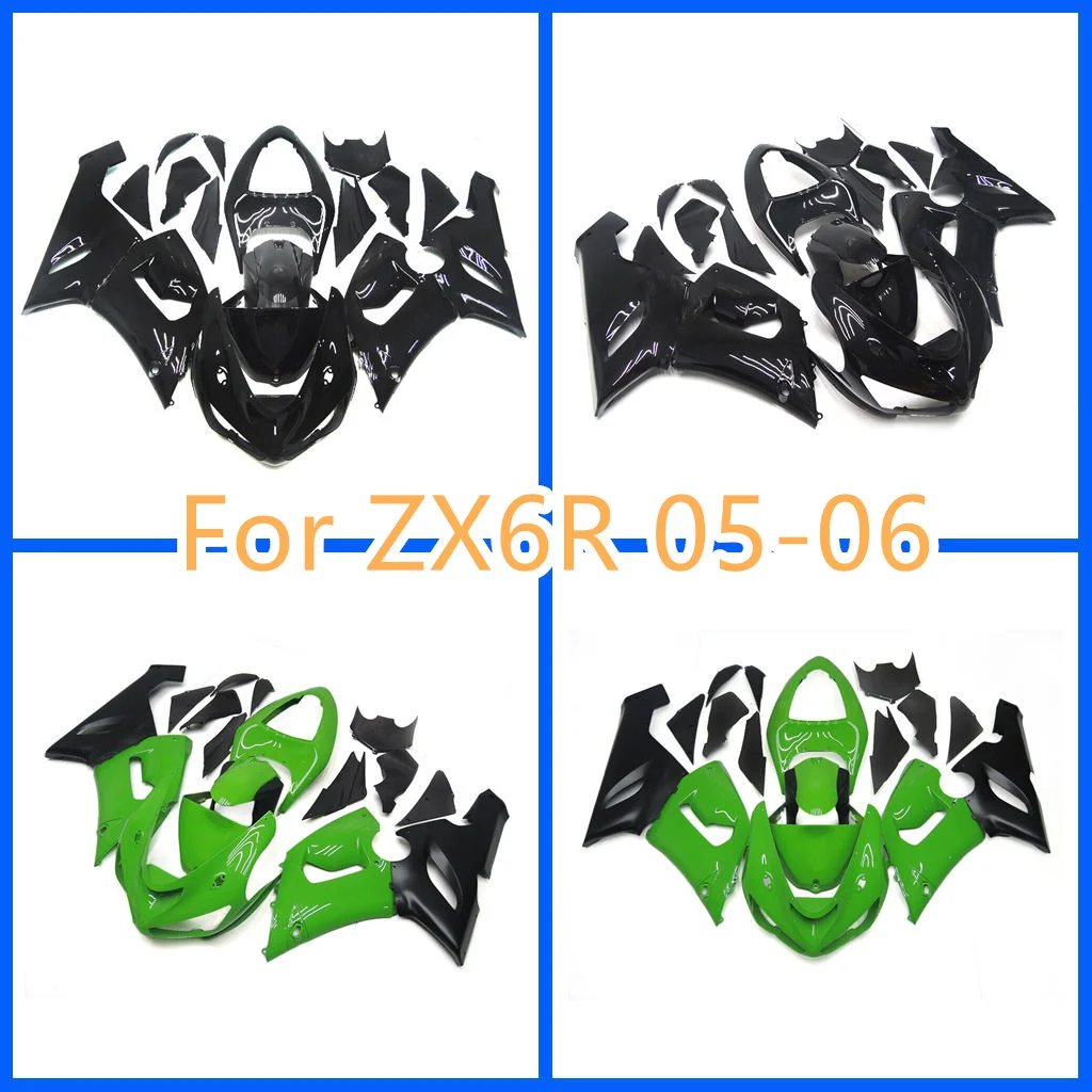 Motorcycle Fairing Kit for Kawasaki Ninja ZX 6R 05 06 ZX6R ZX-6R 2005 2006 High Grade ABS Plastic Aftermarket Parts Free Custom