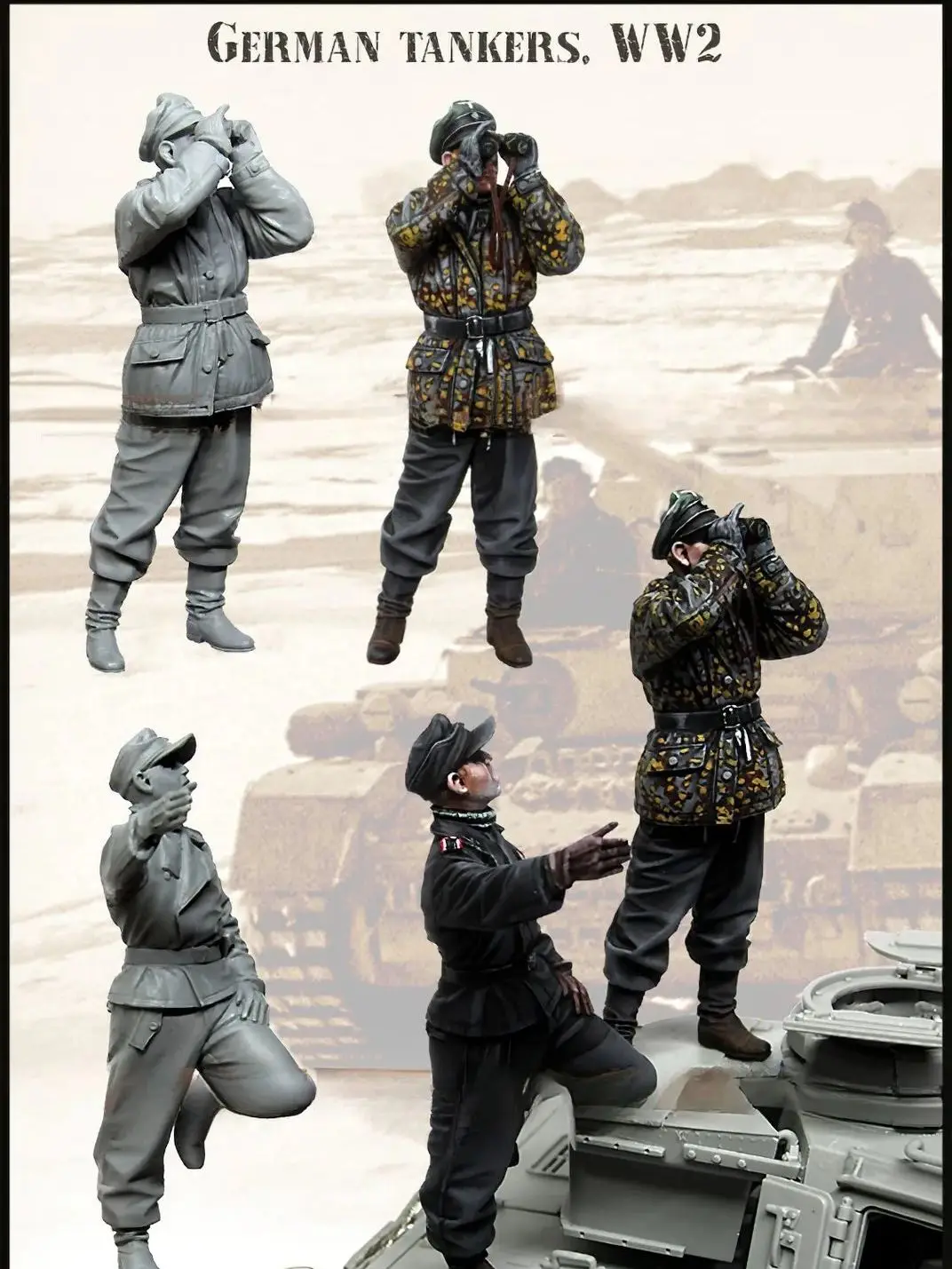 1:35 model kit resin kit  Panzer Command Group