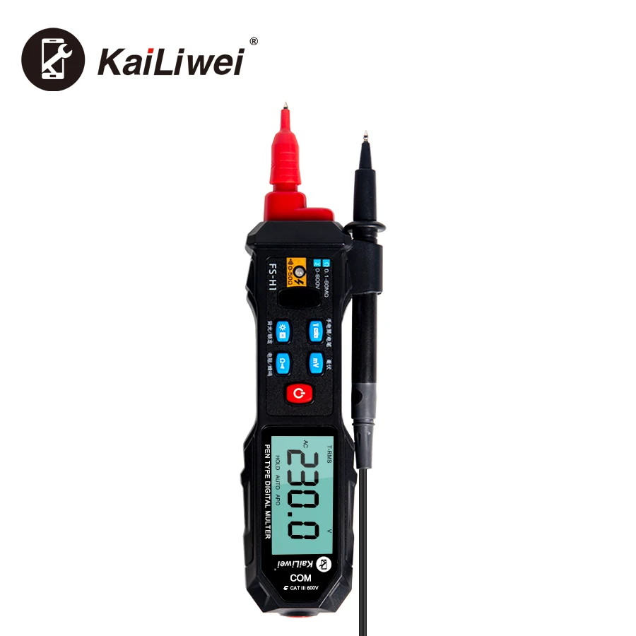 Kailiwei AC/DC High Precision Smart Voltmeter Ammeter Tester Pen Electrician Pocket LCD Digital Multimeter H1/H2