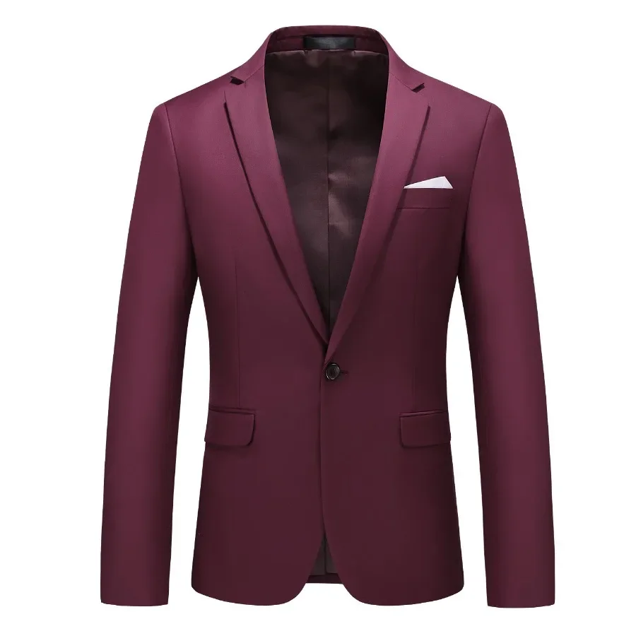 New 2024 Men's Suit Jackets Stylish Slim Blazer Business Wedding Party Dress Suits Suitable for All Seasons Big Size Men Suits