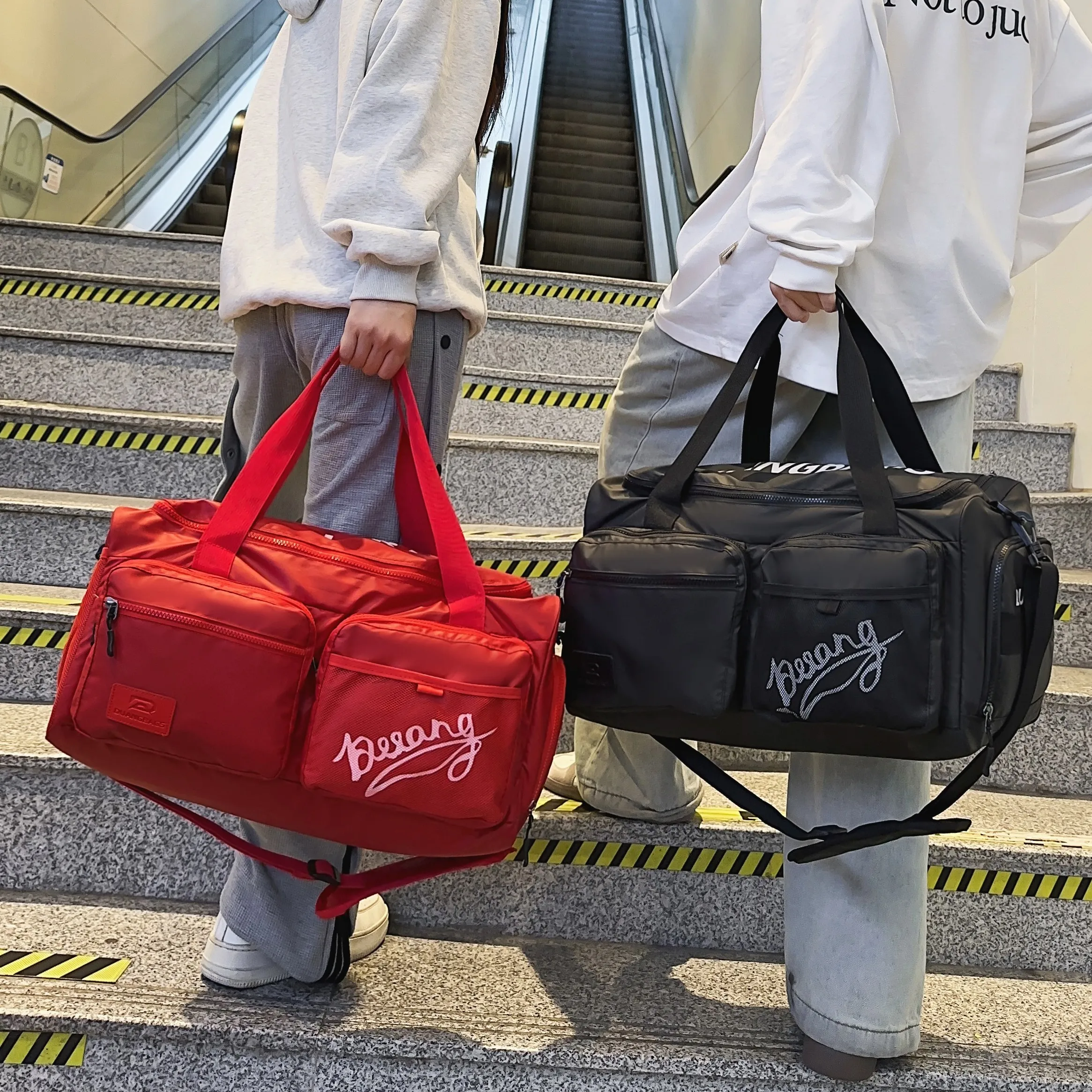 

High-Quality Waterproof Travel Duffle Bag Large Capacity Hiking Backpack Separate Shoe Compartment Unisex Luggage Bag Outdoor