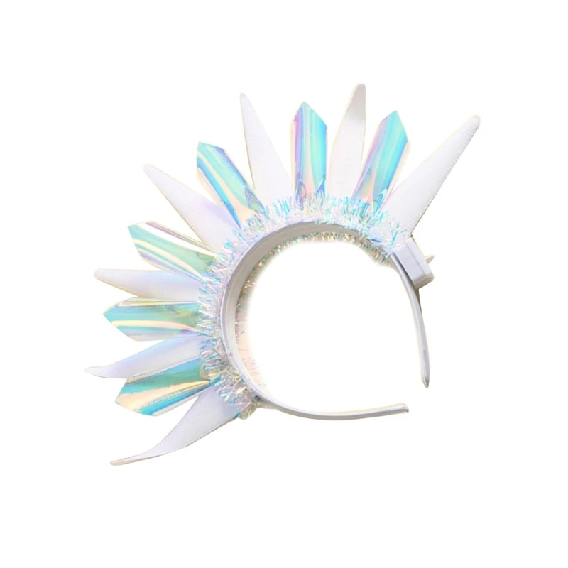 Glowing Colorful Film Hair Hoop Fashion Woman Girls Carnivals Party Hairband