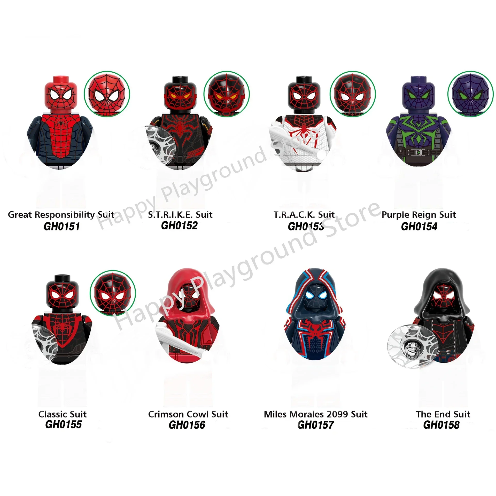 Building blocks Marvel Mini Action Figures Children's Party gifts Brick toys Parker Miles Morales Spiderman Iron Man Ant Man